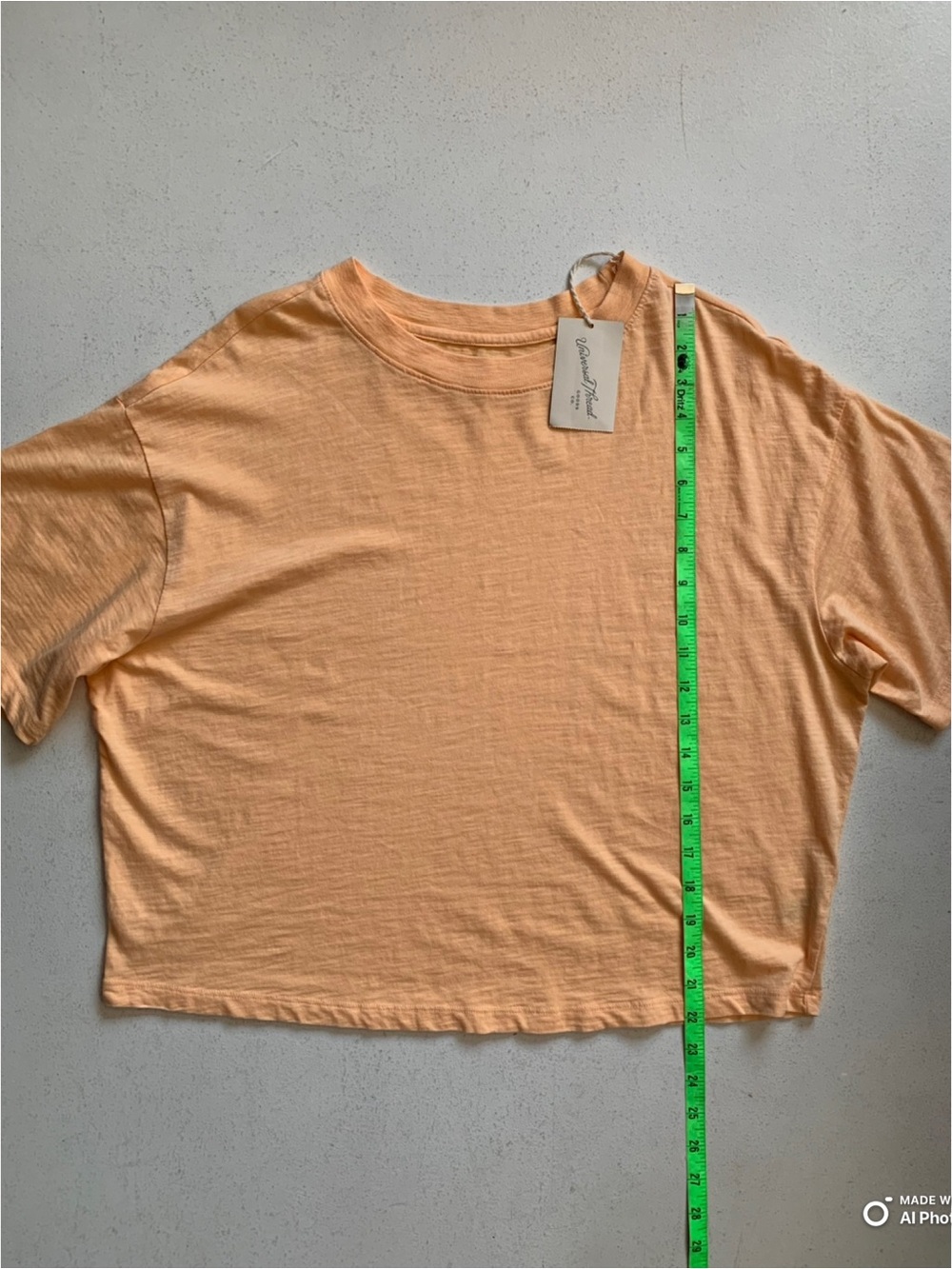 Universal Thread Mellow Orange Boxy Short Sleeve T-Shirt NWT 100% Cotton - Picture 11 of 12